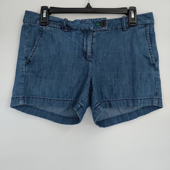 Tommy Hilfiger 100% Cotton Mid-Rise Button Soft Denim Jeans Short Size 6 Women - Picture 1 of 10